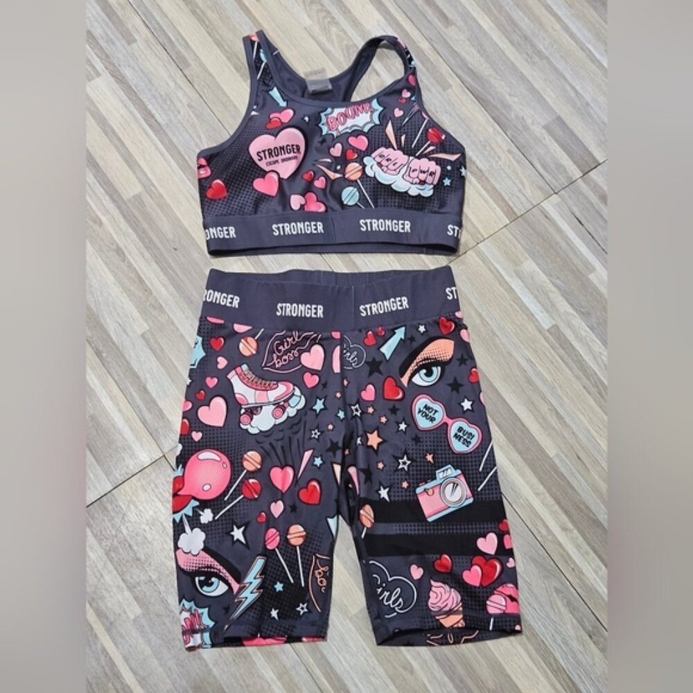 Stronger Women's Athletic Shorts - Black and Pink